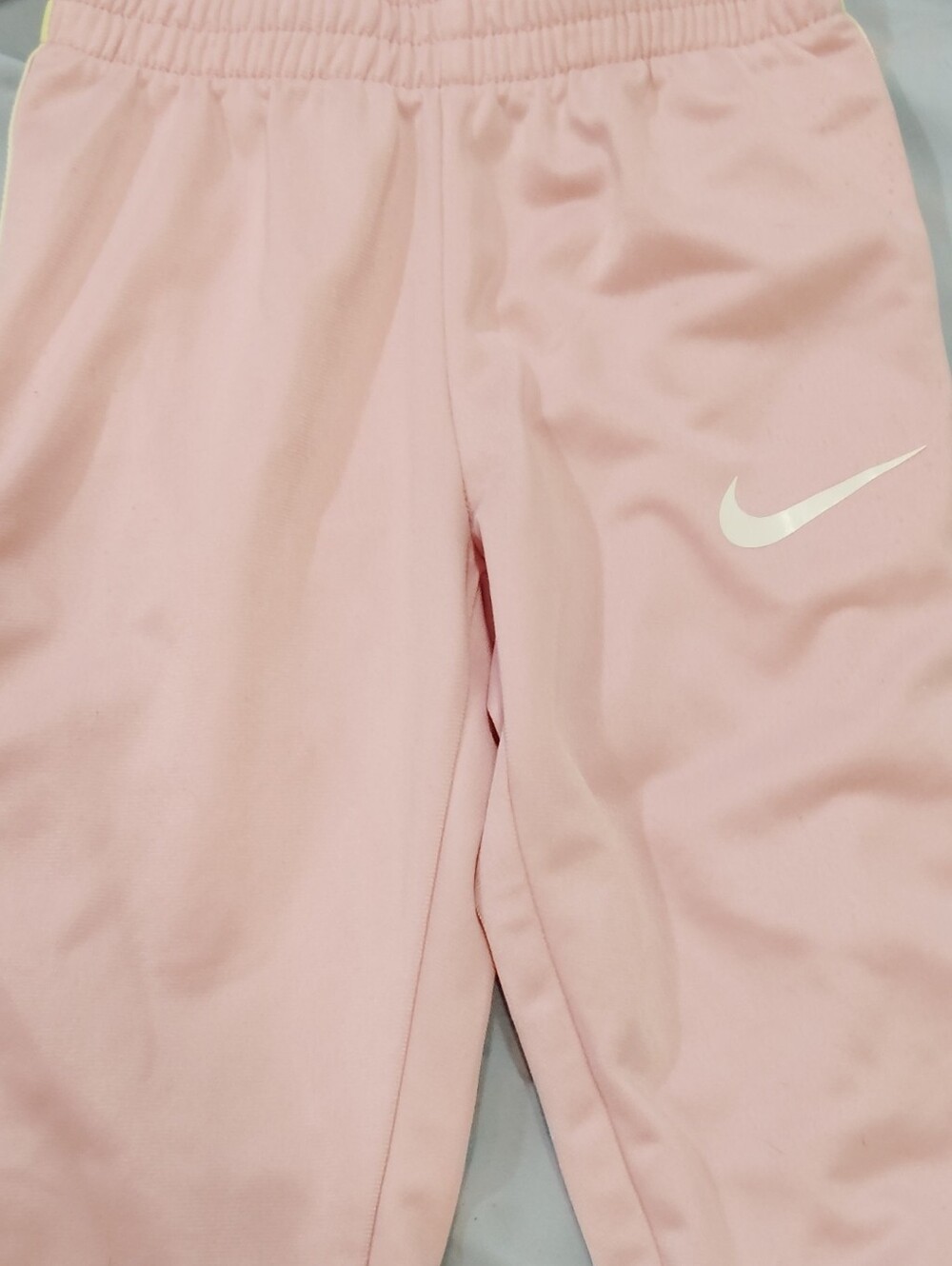 Nike Girls Light Pink Joggers with Colorful Stipe-S4-5